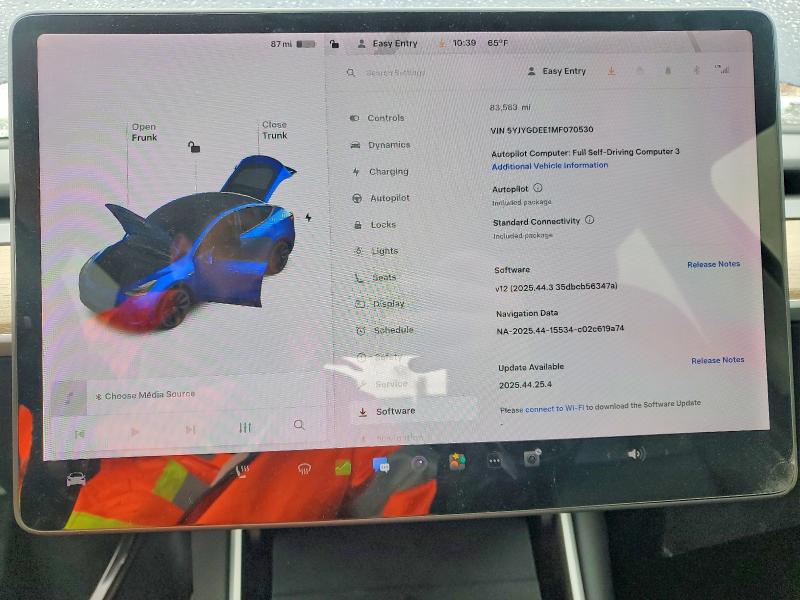 98914265 :رقم المزاد ، 5YJYGDEE1MF070530 vin ، 2021 Tesla Model Y مزاد بيع