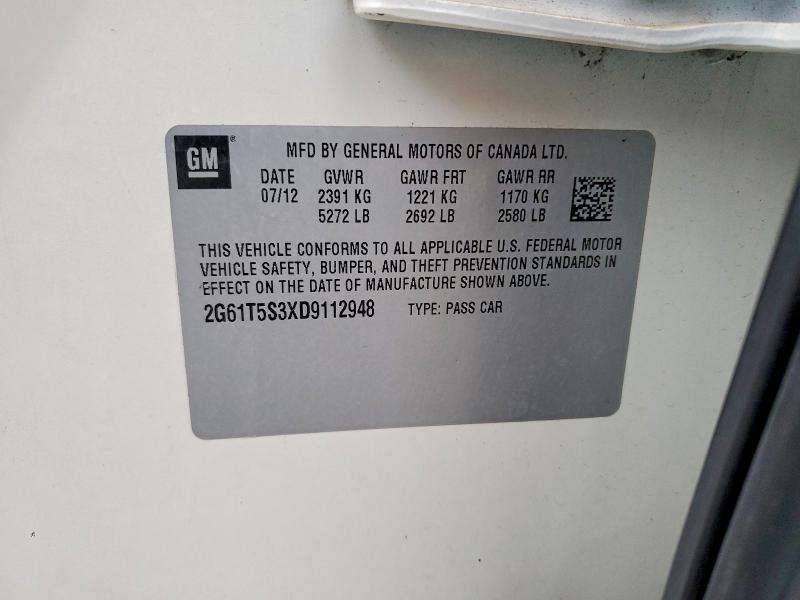 Продажа на аукционе авто 2013 Cadillac Xts, vin: 2G61T5S3XD9112948, номер лота: 75289855
