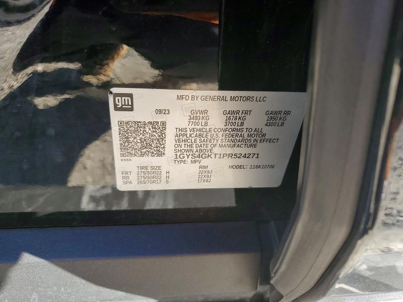 73472175 :رقم المزاد ، 1GYS4GKT1PR524271 vin ، 2023 Cadillac Escalade مزاد بيع