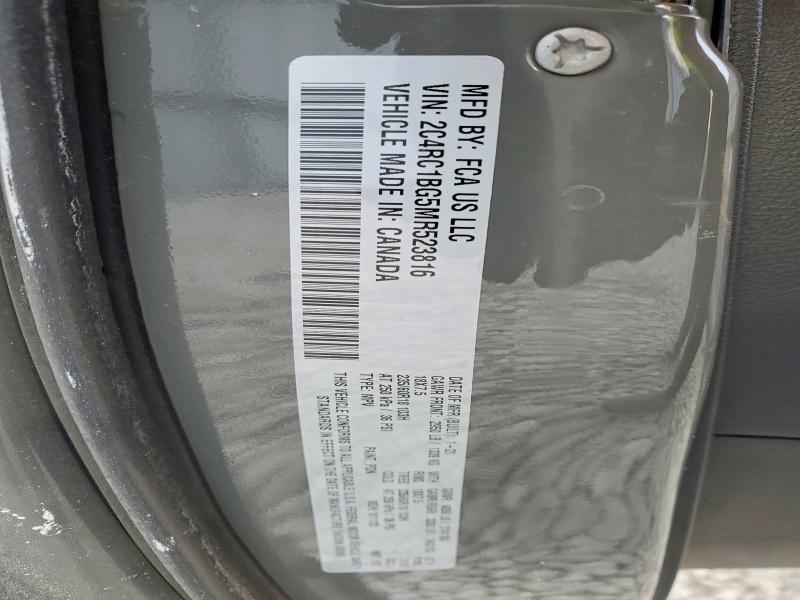 Aukcja sprzedaży 2021 Chrysler Pacifica, vin: 2C4RC1BG5MR523816, numer aukcji: 74194585