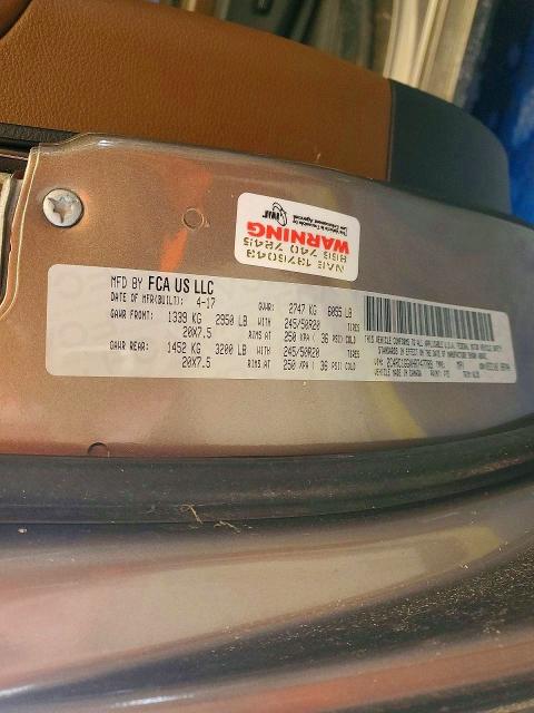 75274095 :رقم المزاد ، 2C4RC1GGXHR747789 vin ، 2017 Chrysler Pacifica مزاد بيع