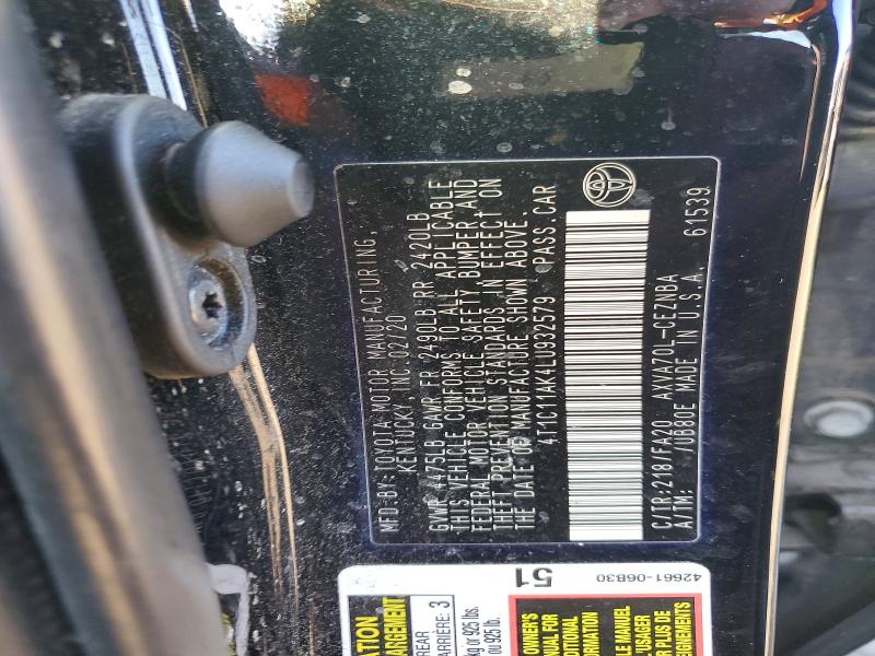 Aukcja sprzedaży 2020 Toyota Camry, vin: 4T1C11AK4LU932579, numer aukcji: 73719605