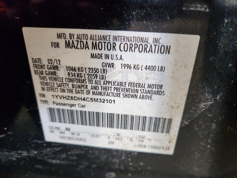 Продажа на аукционе авто 2012 Mazda 6 I, vin: 1YVHZ8DH4C5M32101, номер лота: 74760325