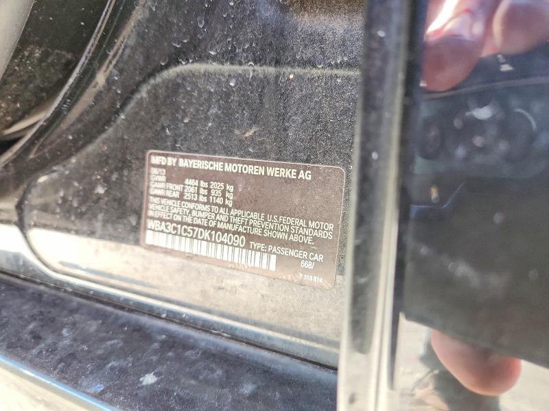2013 Bmw 328 მანქანა იყიდება აუქციონზე, vin: WBA3C1C57DK104090, აუქციონის ნომერი: 74263605