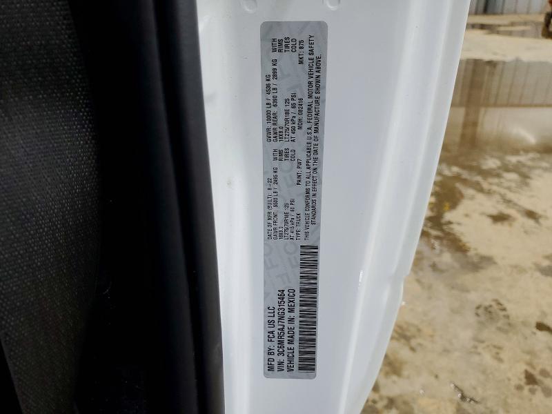 Aukcja sprzedaży 2022 Ram 2500 Tradesman, vin: 3C6MR5AJ7NG315464, numer aukcji: 74911425