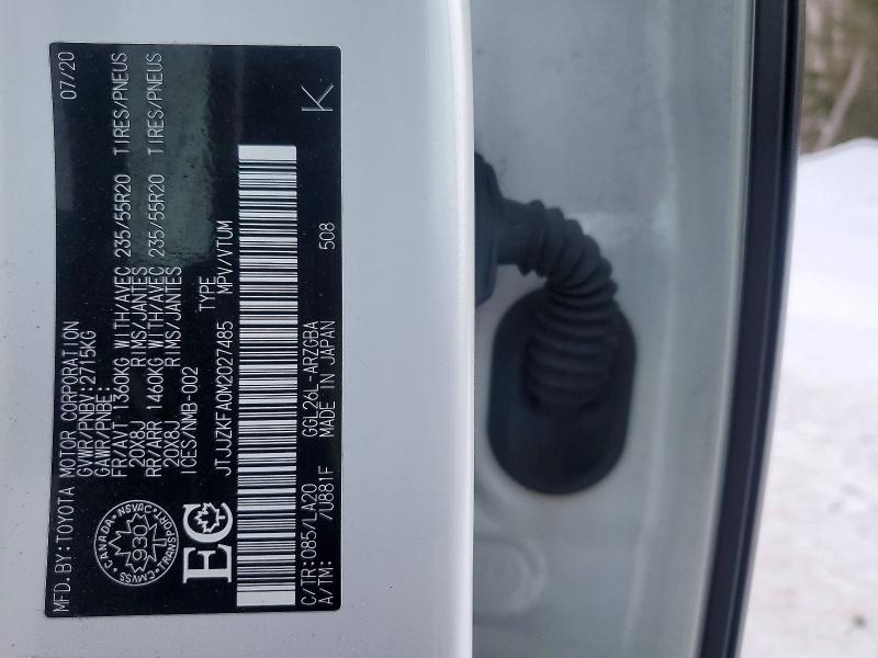 Продаж на аукціоні авто 2021 Lexus Rx, vin: JTJJZKFA0M2027485, номер лоту: 98054785