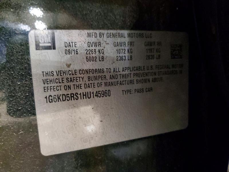 Aukcja sprzedaży 2017 Cadillac Ct6, vin: 1G6KD5RS1HU145960, numer aukcji: 74099975