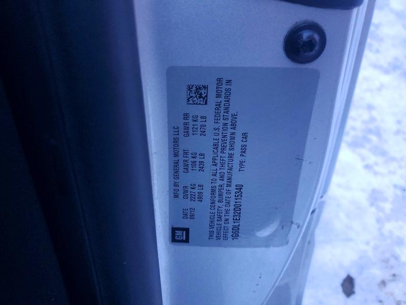 Aukcja sprzedaży 2013 Cadillac Cts, vin: 1G6DL1E32D0115340, numer aukcji: 98172185