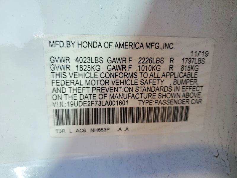 Продажа на аукционе авто 2020 Acura Ilx Premiu, vin: 19UDE2F73LA001601, номер лота: 75226295
