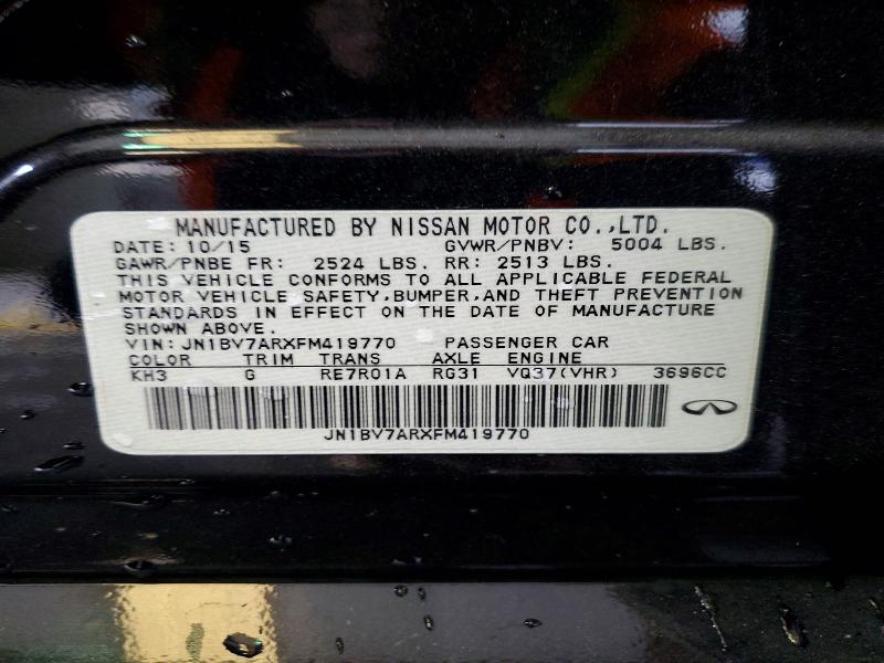 Продажа на аукционе авто 2015 Infiniti Q50 Base, vin: JN1BV7ARXFM419770, номер лота: 74713965
