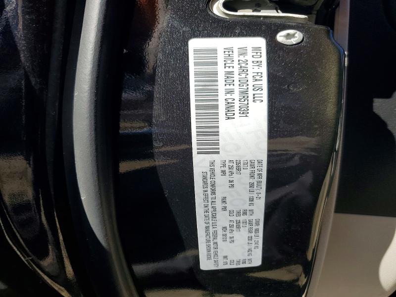 72491655 :رقم المزاد ، 2C4RC1DG7MR570391 vin ، 2021 Chrysler Voyager مزاد بيع