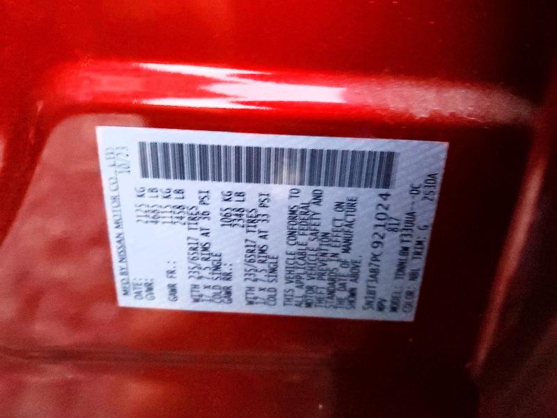 2023 Nissan Rogue მანქანა იყიდება აუქციონზე, vin: 5N1BT3AB7PC921024, აუქციონის ნომერი: 73530755