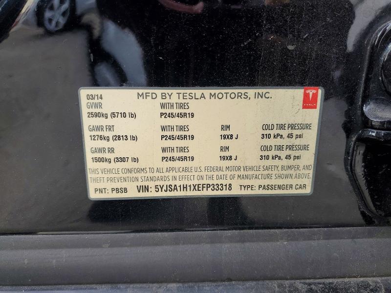 Продажа на аукционе авто 2014 Tesla Model S, vin: 5YJSA1H1XEFP33318, номер лота: 75109295