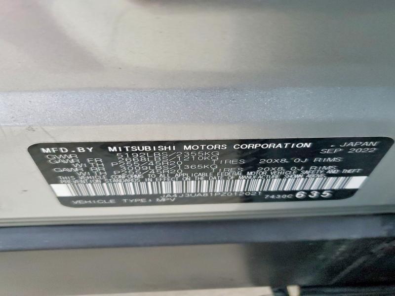 Продаж на аукціоні авто 2023 Mitsubishi Outlander, vin: JA4J3UA81PZ012021, номер лоту: 98774765