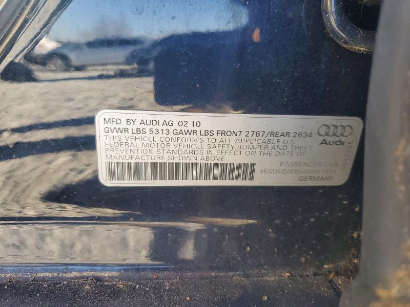 2010 Audi A6 მანქანა იყიდება აუქციონზე, vin: WAUKGAFB5AN057914, აუქციონის ნომერი: 74925085