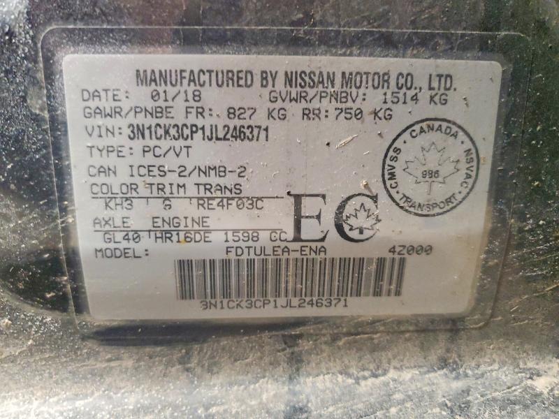 Продаж на аукціоні авто 2018 Nissan Micra, vin: 3N1CK3CP1JL246371, номер лоту: 98304335