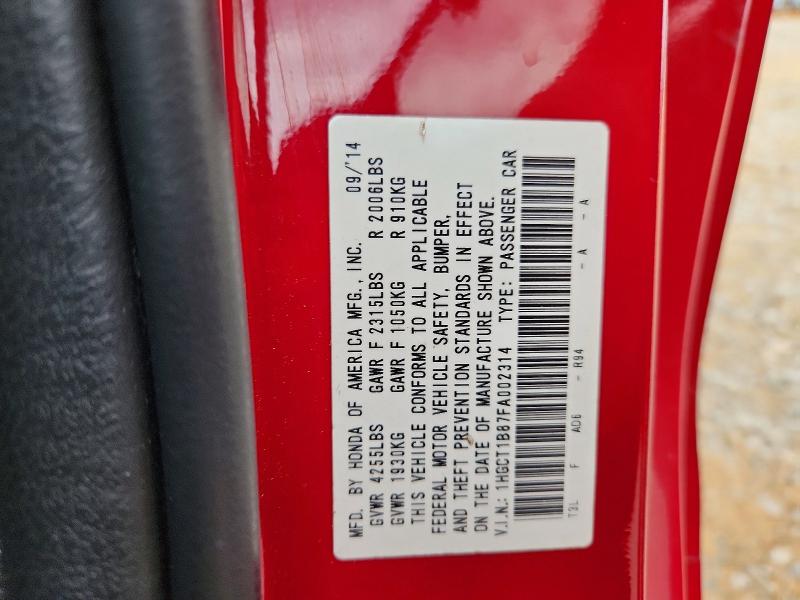 Aukcja sprzedaży 2015 Honda Accord, vin: 1HGCT1B87FA002314, numer aukcji: 73065845