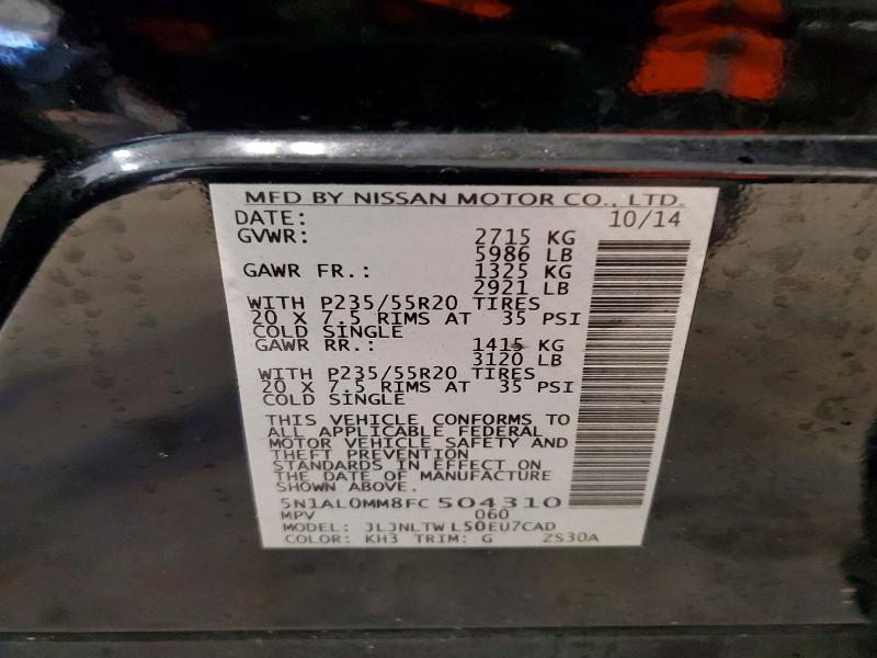 Продаж на аукціоні авто 2015 Infiniti Qx60, vin: 5N1AL0MM8FC504310, номер лоту: 72361445
