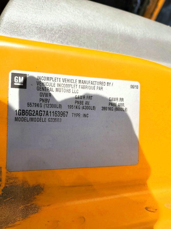 Aukcja sprzedaży 2010 Chevrolet Express G3, vin: 1GB6G2AG7A1163967, numer aukcji: 90954105