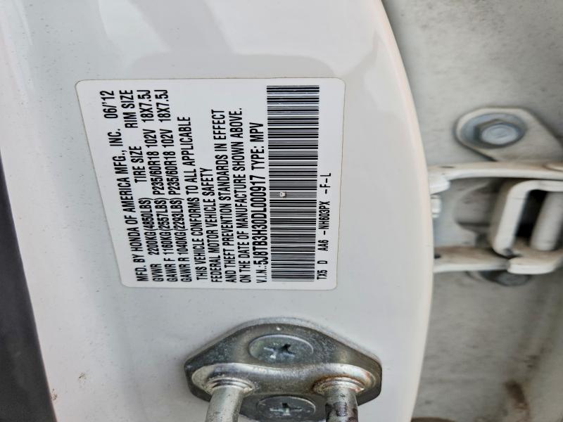 72456635 :رقم المزاد ، 5J8TB3H30DL000917 vin ، 2013 Acura Rdx مزاد بيع