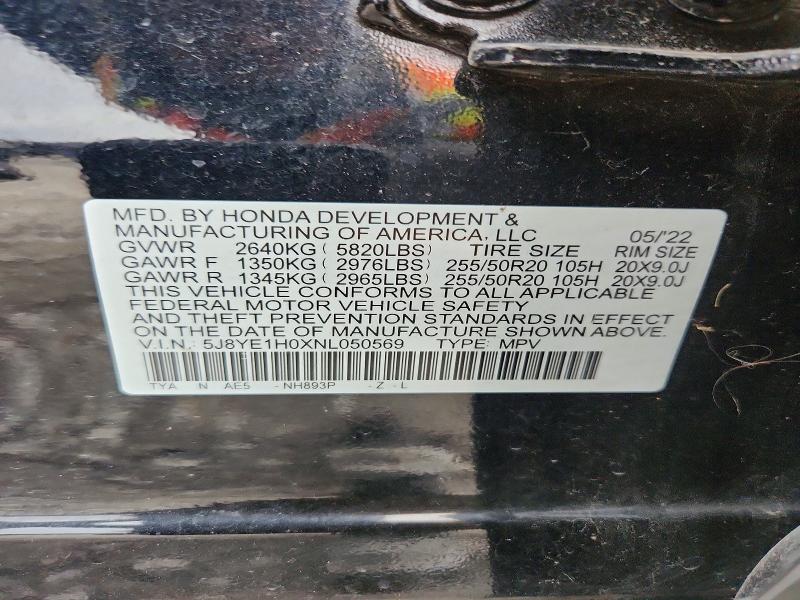 Aukcja sprzedaży 2022 Acura Mdx A-spec, vin: 5J8YE1H0XNL050569, numer aukcji: 73167545