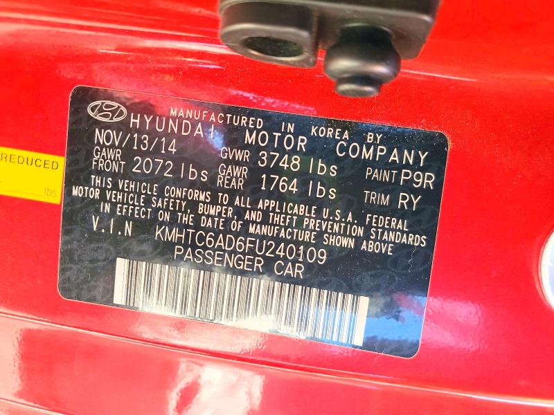 Aukcja sprzedaży 2015 Hyundai Veloster, vin: KMHTC6AD6FU240109, numer aukcji: 72883395