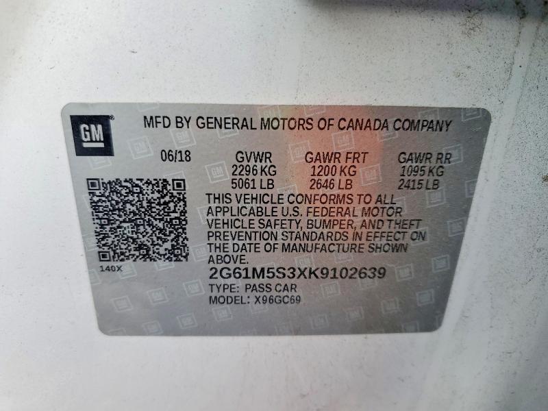 Продаж на аукціоні авто 2019 Cadillac Xts, vin: 2G61M5S3XK9102639, номер лоту: 74123105