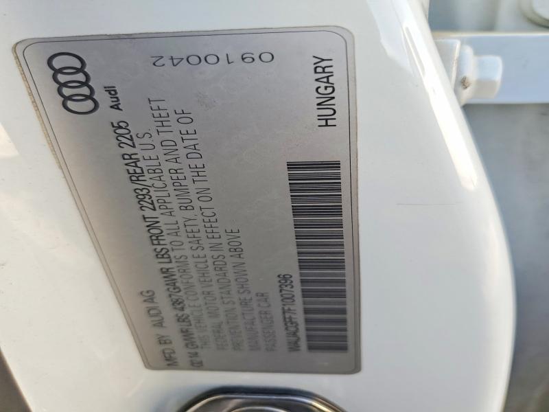 98678915 :رقم المزاد ، WAUACGFF7F1007396 vin ، 2015 Audi A3 مزاد بيع
