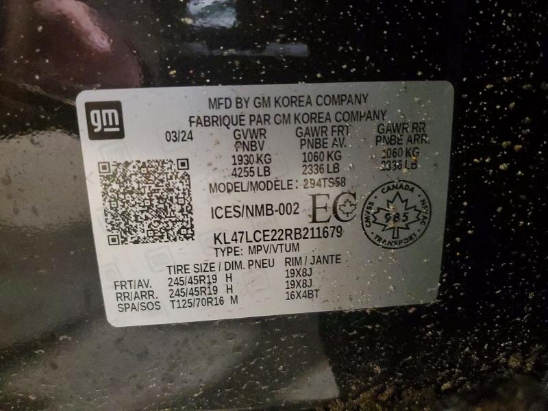 73273495 :رقم المزاد ، KL47LCE22RB211679 vin ، 2024 Buick Envista Avenir 4p 2r مزاد بيع