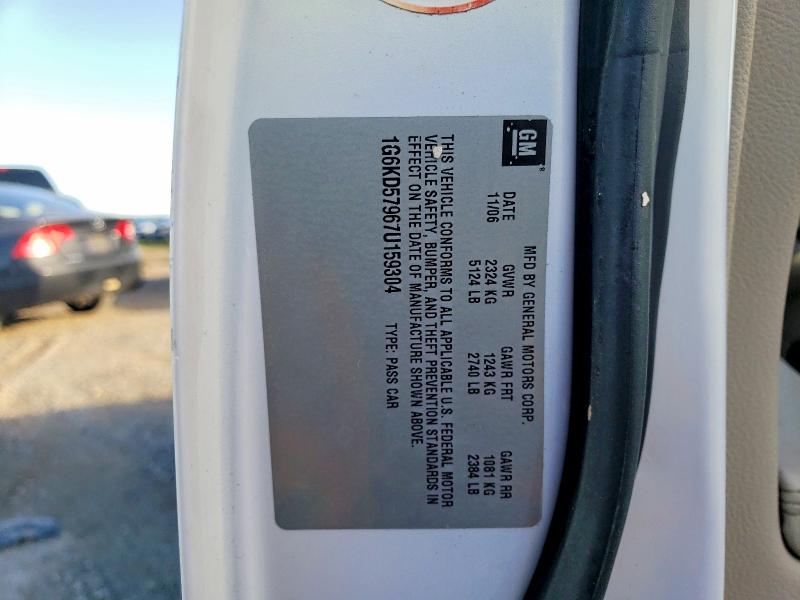 Продаж на аукціоні авто 2007 Cadillac Dts, vin: 1G6KD57967U159304, номер лоту: 99456615