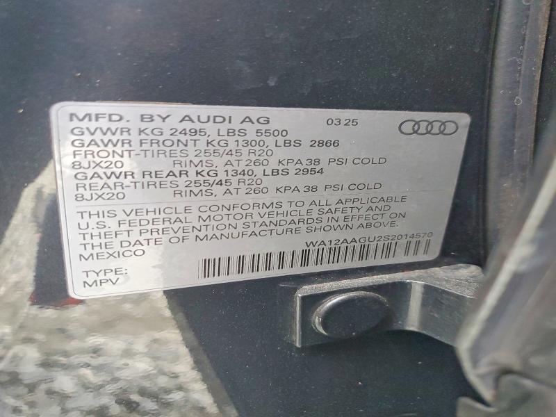 Продаж на аукціоні авто 2025 Audi Q5, vin: WA12AAGU2S2014570, номер лоту: 74634335