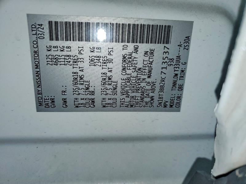 Продажа на аукционе авто 2024 Nissan Rogue Sv, vin: 5N1BT3BB2RC713537, номер лота: 73953375
