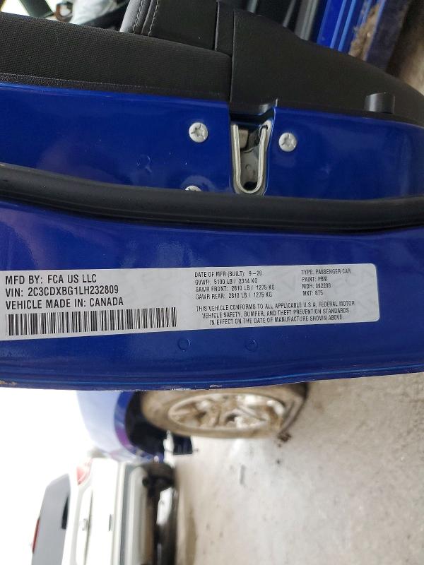 Aukcja sprzedaży 2020 Dodge Charger, vin: 2C3CDXBG1LH232809, numer aukcji: 99765995