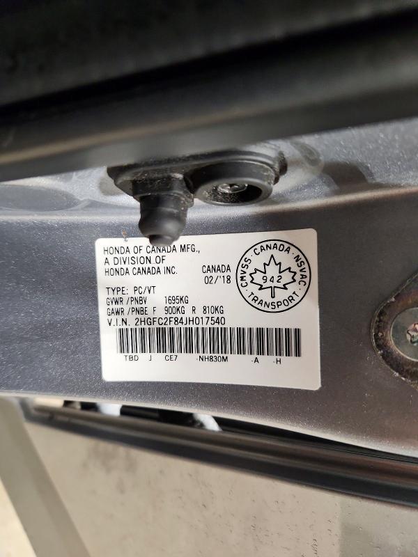 Продажа на аукционе авто 2018 Honda Civic Ex, vin: 2HGFC2F84JH017540, номер лота: 73154565