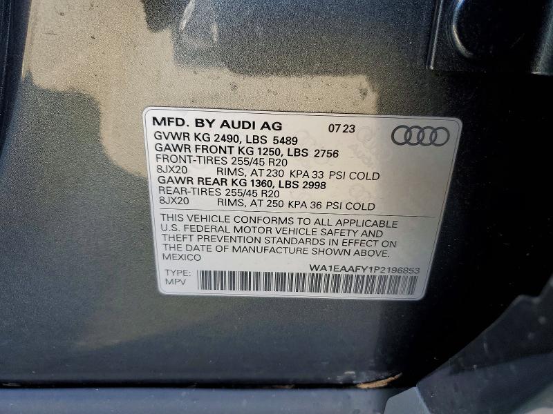 Продажа на аукционе авто 2023 Audi Q5, vin: WA1EAAFY1P2196853, номер лота: 72572665