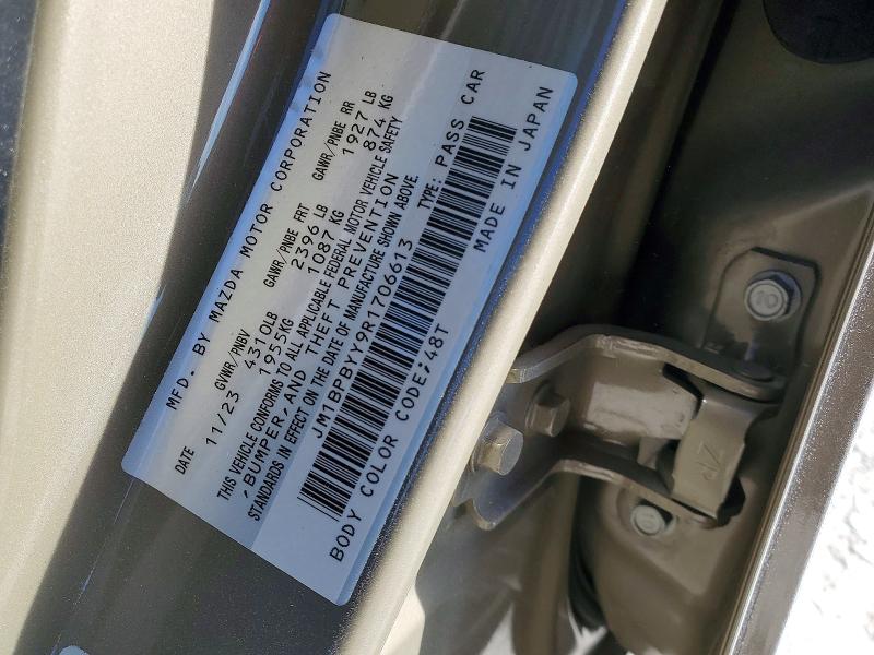 Продаж на аукціоні авто 2024 Mazda 3, vin: JM1BPBYY9R1706613, номер лоту: 72197445