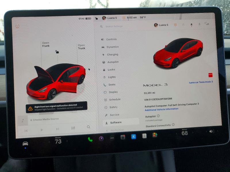 Продажа на аукционе авто 2023 Tesla Model 3, vin: 5YJ3E1EA3PF681286, номер лота: 74120205
