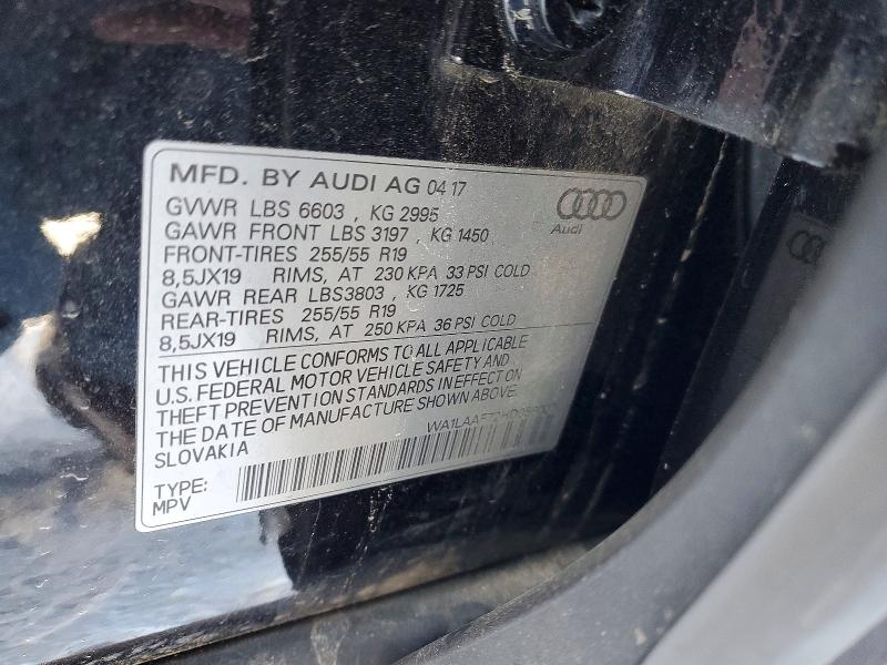 Aukcja sprzedaży 2017 Audi Q7, vin: WA1LAAF72HD056007, numer aukcji: 74346665