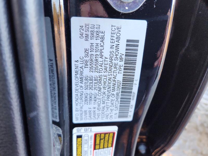 99332725 :رقم المزاد ، 5J8TC2H59RL026027 vin ، 2024 Acura Rdx مزاد بيع