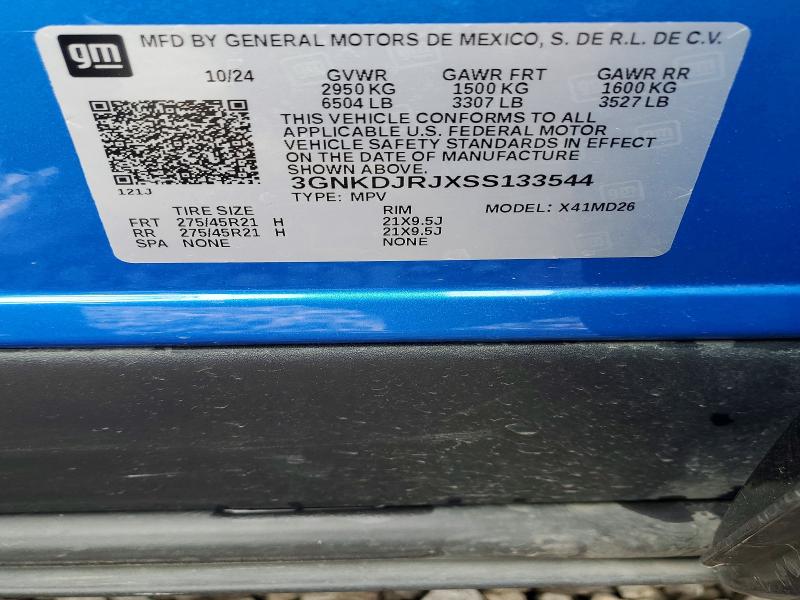 73959695 :رقم المزاد ، 3GNKDJRJXSS133544 vin ، 2025 Chevrolet Blazer مزاد بيع