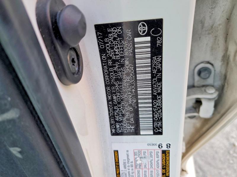 72888975 :رقم المزاد ، JTNB11HKXJ3025047 vin ، 2018 Toyota Camry مزاد بيع