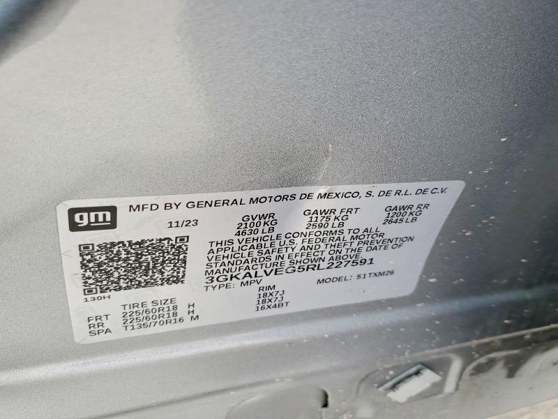 2024 Gmc Terrain Sl მანქანა იყიდება აუქციონზე, vin: 3GKALVEG5RL227591, აუქციონის ნომერი: 99679965