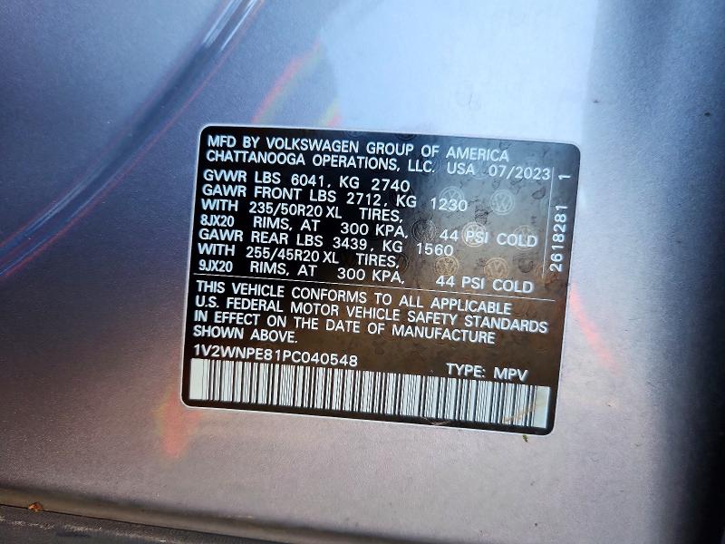73470965 :رقم المزاد ، 1V2WNPE81PC040548 vin ، 2023 Volkswagen Id.4 مزاد بيع