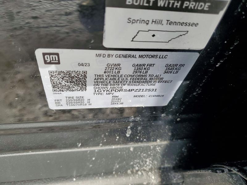 2023 Cadillac Xt6 მანქანა იყიდება აუქციონზე, vin: 1GYKPDRS4PZ212531, აუქციონის ნომერი: 99354315