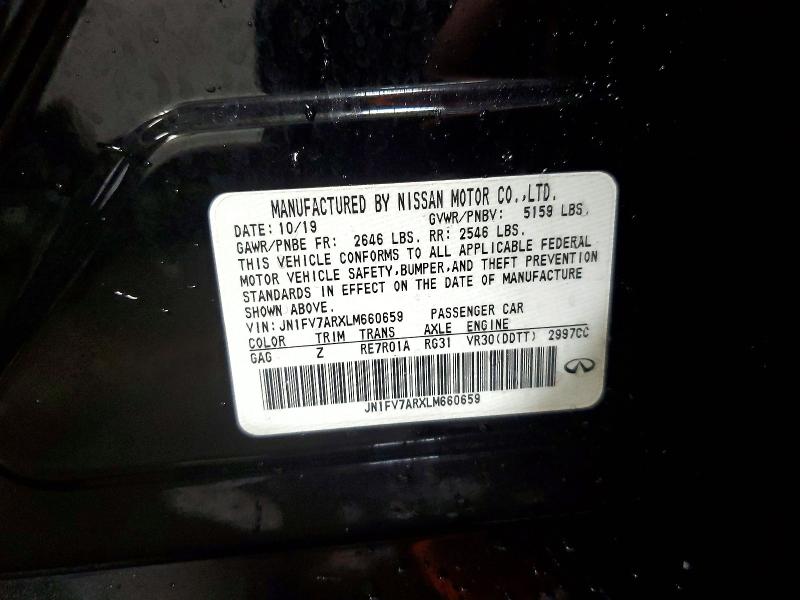 Продажа на аукционе авто 2020 Infiniti Q50 Red Sp, vin: JN1FV7ARXLM660659, номер лота: 99837025