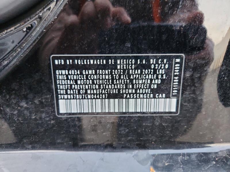 Aukcja sprzedaży 2020 Volkswagen Jetta, vin: 3VWN57BU7LM044267, numer aukcji: 72592815