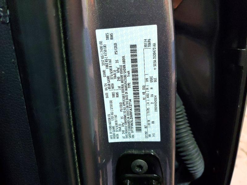 Aukcja sprzedaży 2024 Ford F150, vin: 1FTFW3LD8RFA72714, numer aukcji: 74006685