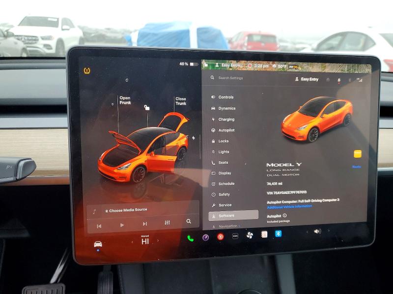 2023 Tesla Model Y მანქანა იყიდება აუქციონზე, vin: 7SAYGAEE7PF767013, აუქციონის ნომერი: 73746615