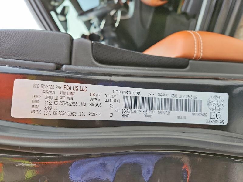 Продажа на аукционе авто 2015 Jeep Grand Cher, vin: 1C4RJFDJ0FC761595, номер лота: 99860735