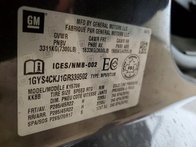 Aukcja sprzedaży 2016 Cadillac Escalade, vin: 1GYS4CKJ1GR339502, numer aukcji: 73186105